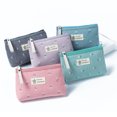 thumbnail image 3 of Makeup Bag Floral Pattern Portable Cosmetic Pouch Toiletry Storage Bag for Girls, 3 of 6