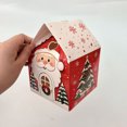 thumbnail image 3 of Christmas Magic House Gift Box Cottage Shaped Handle Packaging Gingerbread | Lidded Cardboard Container for Cookies Candy Small Presents Holiday Party Favor Storage Carrying Display Seasonal Treats, 3 of 4