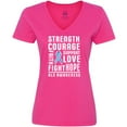 thumbnail image 3 of Inktastic ALS Awareness Strength Courage Support Women's V-Neck T-Shirt, 3 of 5