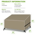 thumbnail image 2 of Patio Loveseat Cover, GARPROVM Patio Furniture Cover, 54"W x 38"D x 29"H UV Protected and Waterproof Patio Chair Cover, Brown, 2 of 12