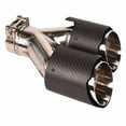 thumbnail image 4 of Axenor 63mm Inlet 89mm Outlet Universal Dual Exhaust Pipe Tail Muffler Tip Carbon Fiber A0248A0012, 4 of 7