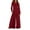 #243-Wine, variant on AUNVITO Women's Wide Leg Jumpsuit Loose Fit with Zipper Front Casual and Comfortable