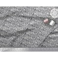 thumbnail image 3 of Soimoi Polyester Crepe Fabric Leaves & Floral Block Printed Fabric 1 Yard 52 Inch Wide, 3 of 3