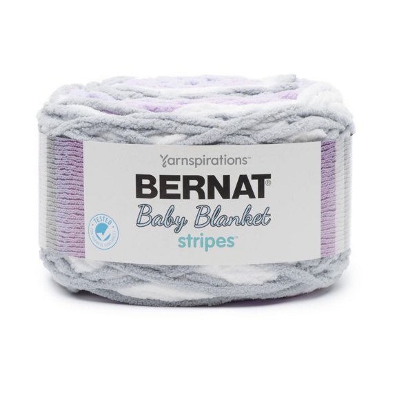 Bernat® Baby Blanket Stripes™ Yarn, Polyester #6 Super Bulky, 10.5oz/300g, 220 Yards