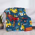 thumbnail image 4 of Throw Blanket for Couch, Vehicles Cartoon Super Soft Fuzzy Comfy Warm Throw Blanket, Cuteness Lightweight Cozy Plush Flannel Blanket & Throws for Sofa and Bed All Season, 4 of 5