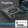 thumbnail image 3 of SUIDEK External CD DVD Drive for Laptop, USB C Portable CD/DVD +/-RW Burner DVD Player for Laptop with SD Card Reader USB 3.0 Type C Hub Compatible with Laptop PC Windows Linux, 3 of 7