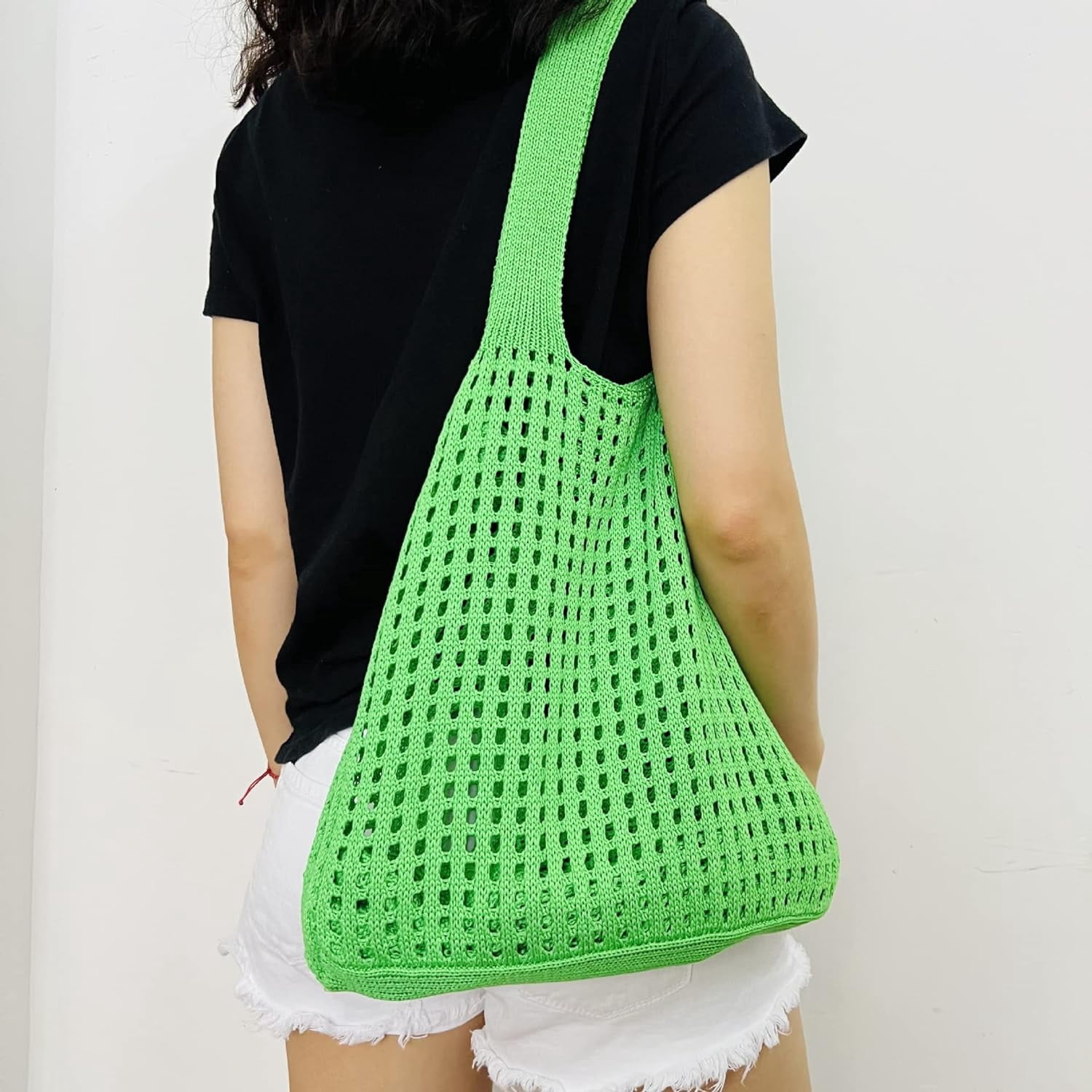 Kukuzhu Y2k Aesthetic Tote Bag Aesthetic Y2k Bag Crochet Tote Bag Aesthetic Tote Bags Aesthetic Y2k Purse