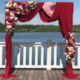 thumbnail image 2 of SoarDream 20ft x 8ft Wedding Backdrop 4 Panels Burgundy Chiffon Backdrop for Baby shower, Birthday and Wedding Decorations, 2 of 5