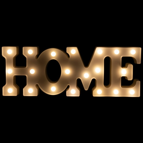 Northlight 20.5" Battery Operated LED Lighted "HOME" Marquee Sign - White
