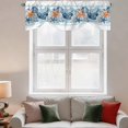thumbnail image 3 of Summer Ocean Tie Up Valances Curtain, Adjustable Kitchen Coastal Starfish Conch Shell Seaweed Blue Stripe Valances for Windows Decor, Rod Pocket Short Curtains Set for Bedroom/Bathroom, 60"x18", 3 of 9