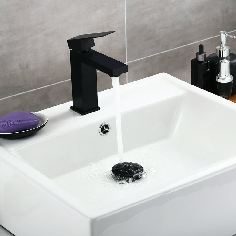 KES Pop-Up Bathroom Sink Drain with Overflow with Strainer Basket Hair  Catcher