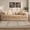 Beige, variant on OLINOA Convertible Loveseat Sofa Bed, Plush Corduroy Sleeper Sofa with 25" Deep Seat, High-Density Foam & Spring Cushions, No Assembly Required, Pull-Out Floor Bed for Living Room, Black
