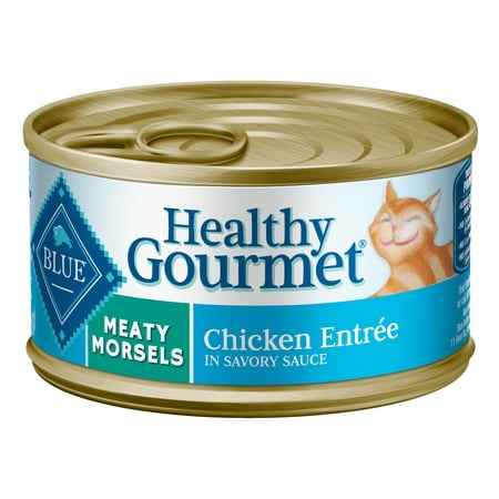 Blue Buffalo Healthy Gourmet Meaty Morsels Chicken EntrÃ©e Wet Cat Food, 24 (Best Natural Canned Cat Food)
