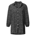 thumbnail image 4 of Lilgiuy Women Fashion V Neck Floral Printed 3/4 Sleeve Shirt Loose Blouse Top, 4 of 8