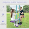 thumbnail image 6 of Outsunny 2-in-1 Kids Metal Swing Set for Backyard, 6 of 10