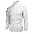 thumbnail image 1 of Poriff Men's Lightweight Slim Fit Basic Tops Long Sleeve Turtle Neck Pullover Sweater White XXL, 1 of 4