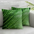 thumbnail image 3 of Chilfamy Green Palm Leaf Pillow Covers Decorative Tropical Jungle Banana Leaves Throw Pillow Covers  Square Cushion Cover for Home Sofa Couch 24x24in, 3 of 5
