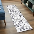 thumbnail image 3 of 2'x6' Rug Runners for Hallways Kitchen, Grey Black Botanical Non Slip Entryway Beside Floor Carpet Runner, Watercolor Spring Floral Summer Leaf Laundry Room Bedroom Throw Rugs Mat for Family Pet, 3 of 8