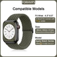 thumbnail image 2 of Apple Watch Band 38mm 40mm 41mm 42mm 44mm 45mm 49mm for Women Men ,Braided Stretchy Adjustable Straps Compatible iWatch Bands for Series 9 8 SE 7 6 5 4 3 Ultra 2 1, 2 of 9