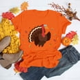 thumbnail image 2 of Wxolcjlv T-Shirt For Womens Thanksgiving Printed Crew Neck Short Sleeve Tee Tops Casual Trendy Tshirt, 2 of 2