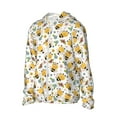 thumbnail image 2 of Haiem Bee and Flowers UPF 50+ Fishing Shirts for Men Long Sleeve UV Sun Protection Hoodie Non-Mask Outdoor Hiking Shirts, 2 of 9