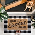 thumbnail image 2 of Buganda Buffalo Plaid Area Rug, Black and White 2'4"x3'7" Washable Cotton Carpet, Indoor Outdoor Rugs for Living Room, Kitchen, Patio, All Season Home Decor, 2 of 9
