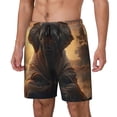 thumbnail image 1 of Fotbe Lake Meditating Elephant Traje de Baño para Hombre – Shorts de Natación de Secado Rápido con Forro y Bolsillos-Large, 1 of 6