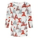 thumbnail image 5 of Pntutb - Camiseta holgada con estampado de moda para mujer, blusa de manga 3/4, cuello redondo, tops casuales Pntutb Pntutb-1320, 5 of 5