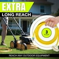 thumbnail image 6 of 3ft Outdoor/Indoor Extension Cord 3-Outlet 12/3 Gauge Extra Heavy Duty ETL Listed, 3 Prong SJTW, Waterproof, Flexible Cold-Resistant Long Power Cord,125 Amp 1875W, Yellow by LifeSupplyUSA, 6 of 8