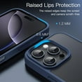 thumbnail image 5 of JETech Matte Case for iPhone 16 Pro 6.3-Inch, Shockproof Military Grade Drop Protection, Frosted Translucent Back Phone Cover, Anti-Fingerprint (Storm Blue), 5 of 6