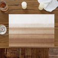 thumbnail image 3 of Gradient Brown Wood Board Placemats Set of 6,Wipeable Washable Table Mats for Dining Tables, Abstract Brown White Line Place Mats for Kitchen Event Party Tabletop Decor, 3 of 9