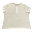 thumbnail image 2 of Nine West Women's Short Sleeve Front Button Slub Henley Top (White, XL), 2 of 3