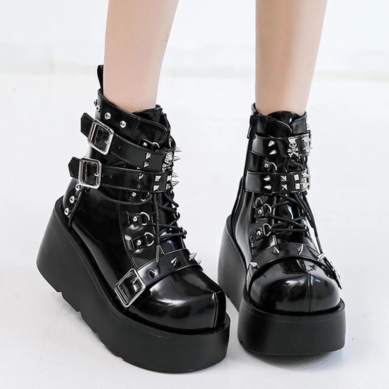 Goth Ankle Booties for Women display picture 3