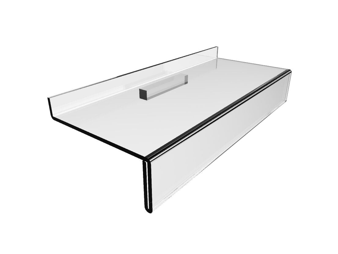 FixtureDisplays® Clear Acrylic Plexiglass Lucite Shoes Shelf Holder