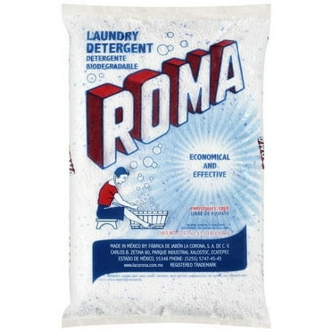 Roma Laundry Detergent, Heavy-Duty Use, All Ages, Biodegradable & Phosphate-Free, Fast Dissolving Laundry Detergent, Powder Cleanser with Anionic Surfactant, 17.63 oz
