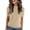 Beige #027, variant on Cropped Sweaters for Women Puff Short Sleeve Lightweight Pullover Sweater Crew Neck Tops 2026, M