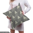 thumbnail image 4 of Ambesonne Grey Geometric Fabric by the Yard Upholstery, Triangular Stripes, 1 Yard, Grey Cream, 4 of 4