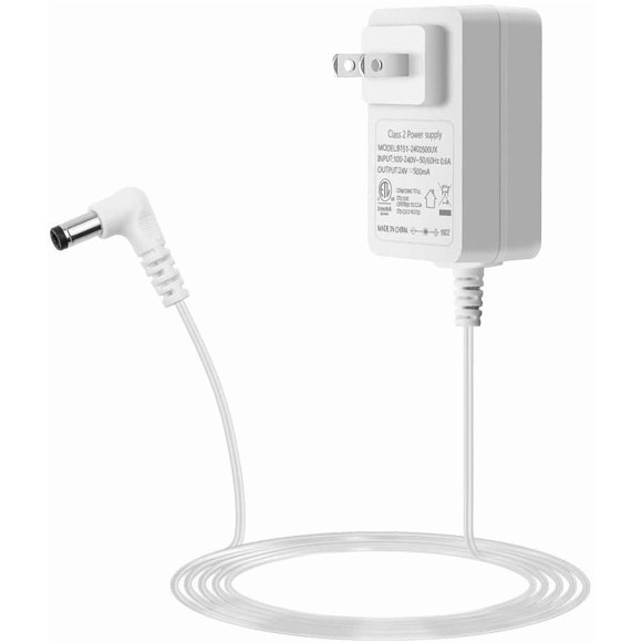 SHNITPWR Adaptateur d'Alimentation 24V 0.5A 500mA pour Diffuseur d'Huiles Essentielles Humidificateur Aromathérapie Classe 2 100V-240V AC à DC Convertisseur 24 Volts 12W Embout 5.5x2.1mm Cordon d'Alimentation 6 Pieds
