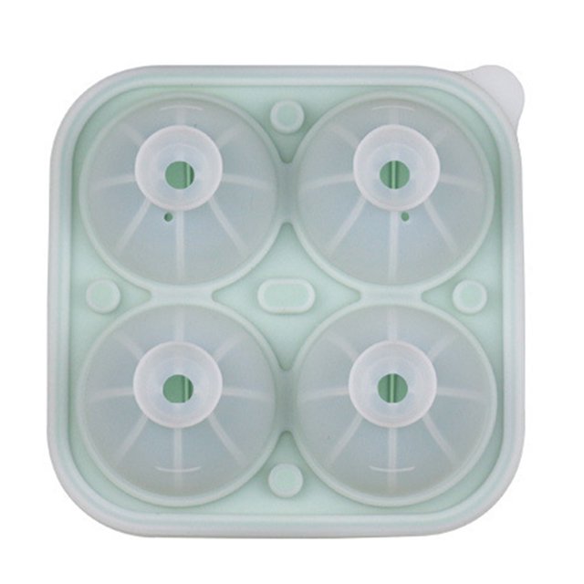 CSChome Ice Ball Maker Non-Easily Demoulding Ice Cube Funnel Design: DIY Silicone Basketball Rugby Shape Ice Sphere Kitchen Mold
