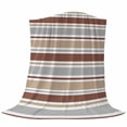thumbnail image 6 of Beige Khaki Striped Blanket Soft Cozy Warm Twin Blanket for Bed, Plush Fuzzy Flannel Fleece Blankets for Sofa, Farmhouse Stripes Modern Abstract Art Throw Blankets for Couch, Gifts for Men, 60"x80", 6 of 9