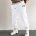 thumbnail image 2 of Zszcpp Work Pants Men Letter Print Solid Pockrt Daily Life Sports Long Running Cool Trousers Casual Trouser, 2 of 4