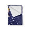 thumbnail image 2 of Night Soft Flannel Fleece Throw Blanket, Girls Kids Cartoon Fairy in Sky Casting Magic over Houses Hearts Stars, Cozy Plush for Indoor and Outdoor Use, 60" x 80", Blue Marigold White, by Ambesonne, 2 of 6