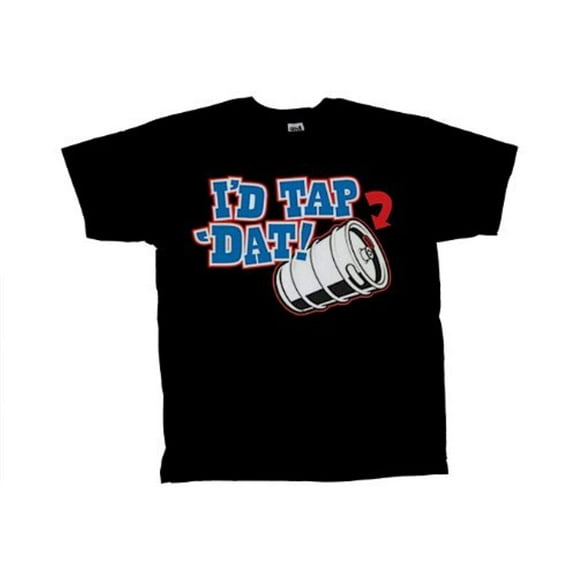 Beer Short Sleeve T-shirt I'd Tap That Keg Funny Party Tee-Black-XL