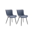thumbnail image 4 of Qinaqin Set de 2 Upholstered cm Profundidadining Chairs Mid Century Moderno Armless Kitchen con Cuero Sintético Back y Metálico Legs Ideal para Sala de, 4 of 6