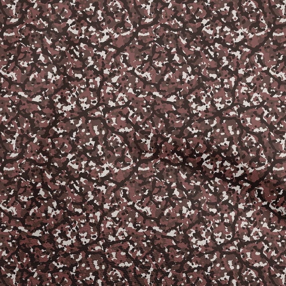 oneOone Cotton Flex Brown Fabric Abstract Sewing Material Print Fabric By The Yard 40 Inch Wide