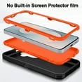thumbnail image 2 of I-HONVA for Samsung Galaxy S25 FE Case,Shockproof Heavy Duty Rugged Phone Case Military-Grade Protection Phone Cover for Galaxy S25 FE Case,Stripe Black Orange, 2 of 7