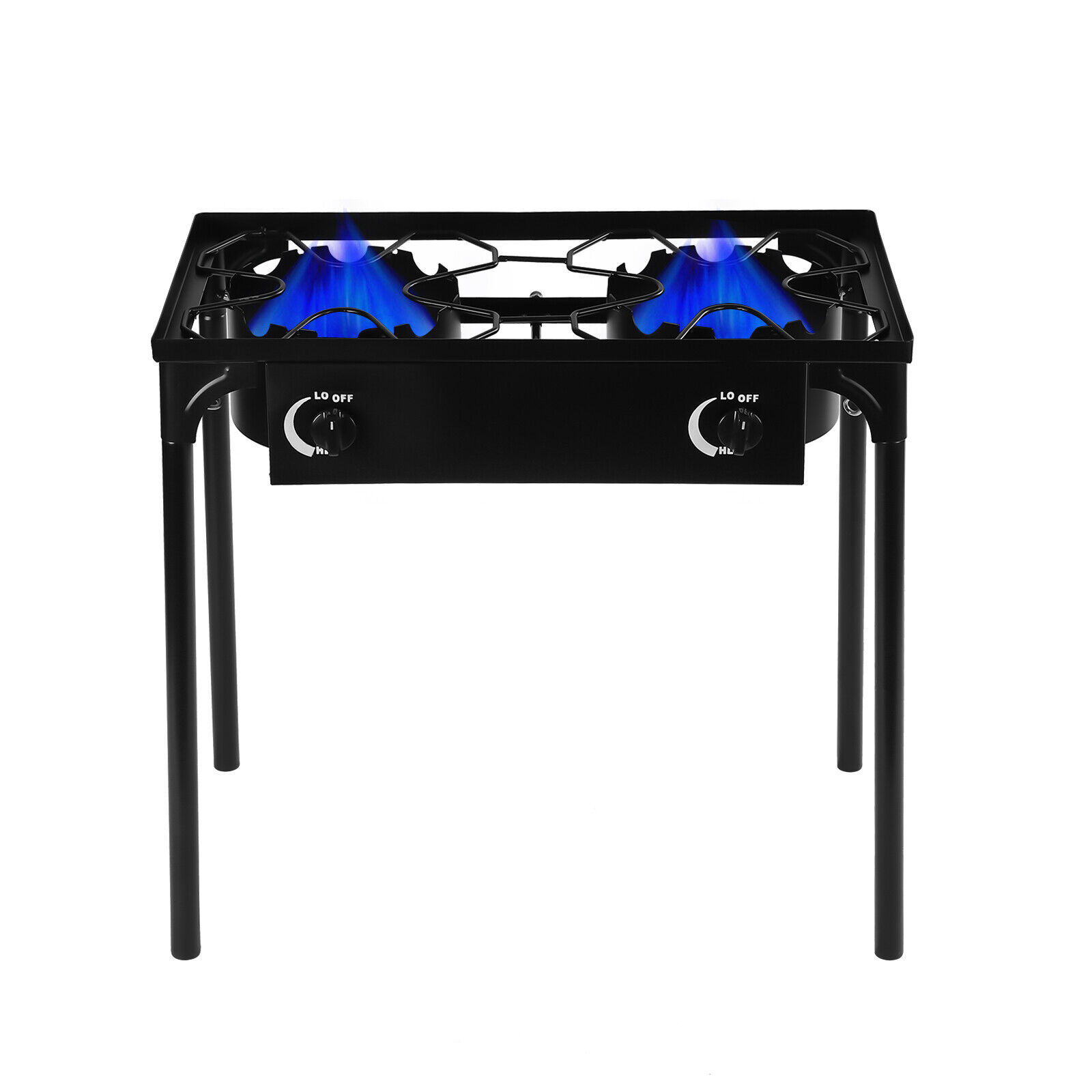 Oukaning Outdoor Camp Stove Portable Iron Patio Cooking Burner BBQ