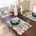 thumbnail image 6 of Placemats Set Of 4 / 6, Hobo Eggs Bacon Print Red White Placemats For Dining Table Indoor/Outdoors Heat Resistant Washable Placemats 18" X 12", 6 of 8