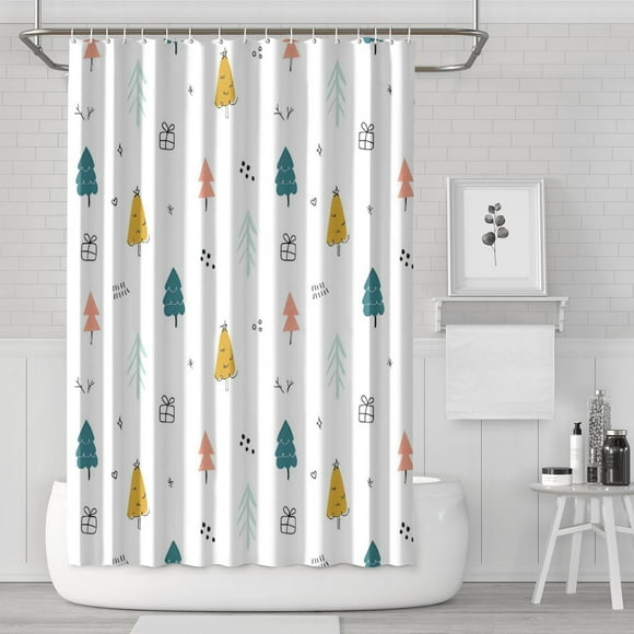 Shower Curtain for Bathroom Winter Christmas Shower Curtains Durable Modern Bathroom Curtains Hooks Included,72x72Inch