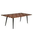 thumbnail image 5 of Contemporary Home Living Weaved Wooden Coffee Table - 48" - Honey Gold Finish, 5 of 6